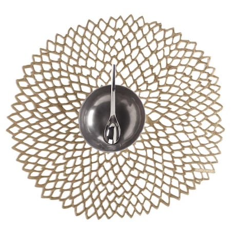 Chilewich Chilewich TerraStrand Brass Vinyl Placemats 15 in. L X 14 in. W 100142-006